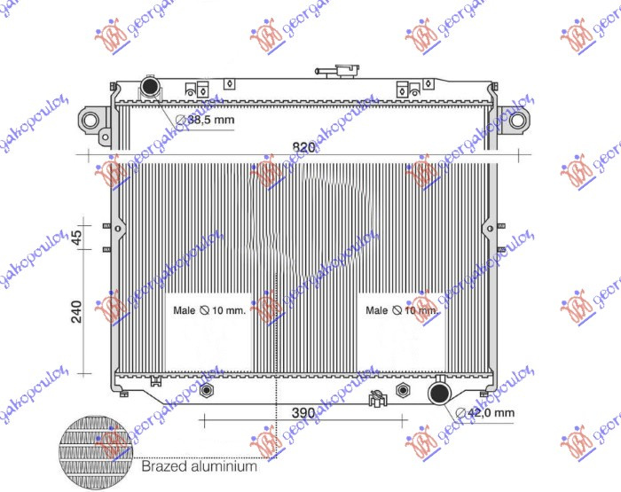 Radiator për motor 4.2TD dizel (me/pa kondicioner) (marsh automatik) (510x694)