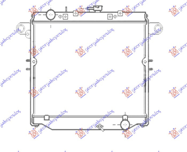 Radiator për motor 4.2TD dizel (me/pa kondicioner) (marsh manual) (510x690)