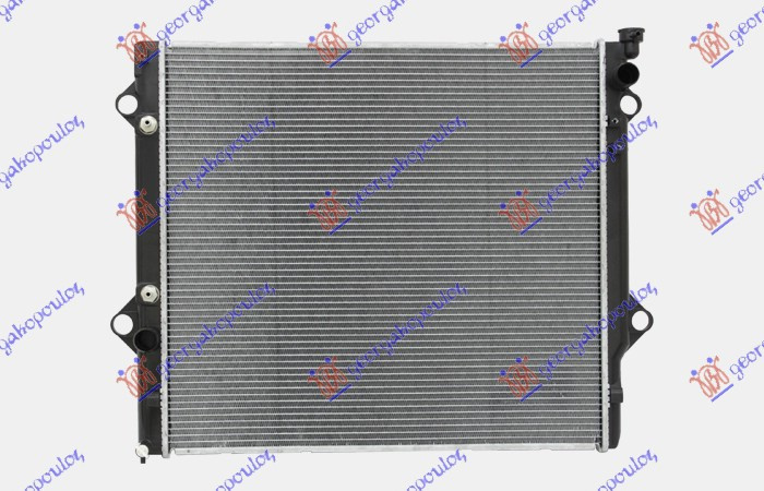 Radiator për motor 4.0 I V6 (me/pa kondicioner) (marsh manual/automatik) (65x59.8x2.6)