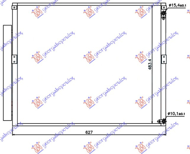 Radiator i kondicionerit (62.7x50.3x1.6)
