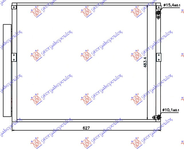 Radiator i kondicionerit (62.7x50.3x1.6)