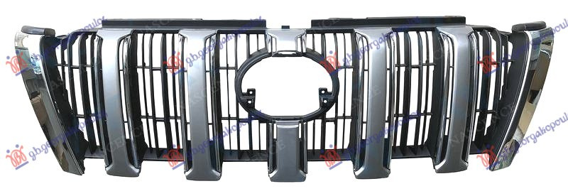 Maskë pvc/grilë e argjendtë/krom/me ngjyrë të zezë