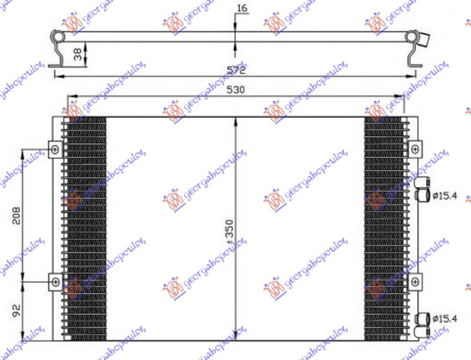 Radiator i kondicionerit 2.2 CRD (54x35x1.6)