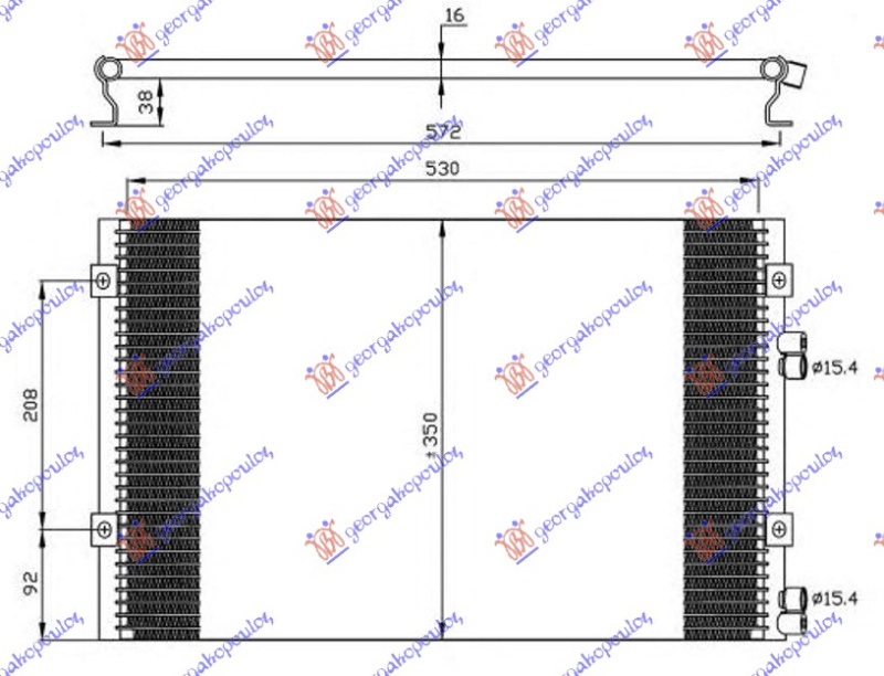 Radiator i kondicionerit 2.2 CRD (54x35x1.6)