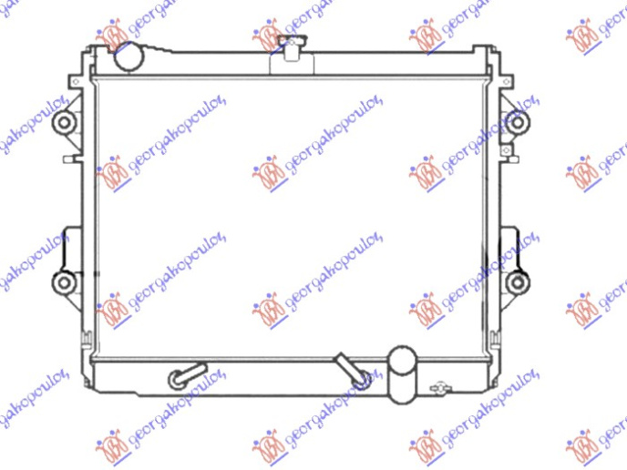 Radiator për motor 4.7i V8 benzinë (marsh manual/automatik) (590x715)