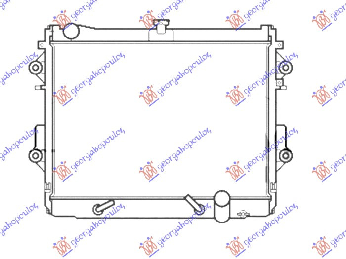 Radiator për motor 4.7i V8 benzinë (marsh manual/automatik) (590x715)