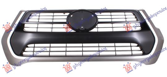 Maskë pvc/grilë me ngjyrë të zezë me kornizë të argjendtë