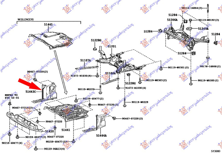 Mbrojtje/kapak nën motor e plastikës / anësore