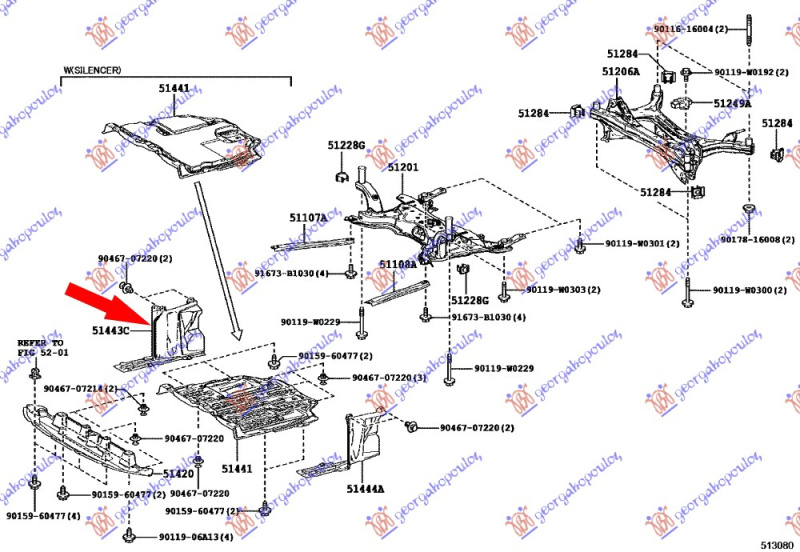 Mbrojtje/kapak nën motor e plastikës / anësore