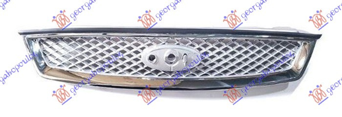 Maskë pvc/grilë e argjendtë (kornizë krom)
