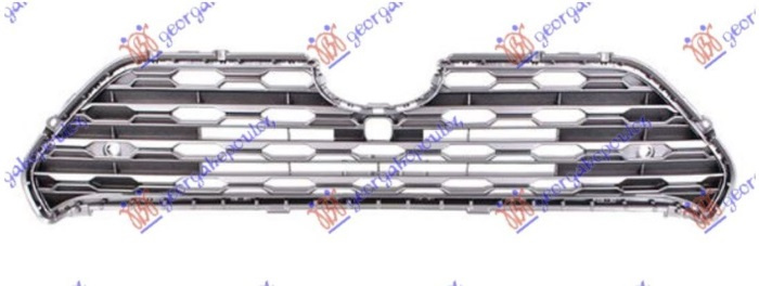 Maskë pvc/grilë e argjendtë (me hapje për sensor parkimi + kamerë)