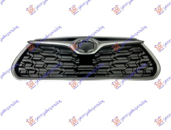 Maskë pvc/grilë komplet me kornizë të argjendtë