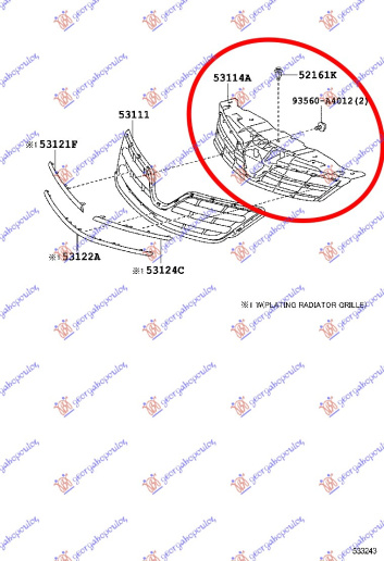 Maskë pvc/grilë me ngjyrë të zezë me shirita krom