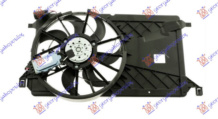 Ventilator komplet (i vetëm) 1.8-2.0 benzinë - 1.6-1.8 TDCI dizel (390mm) (2 pinë)