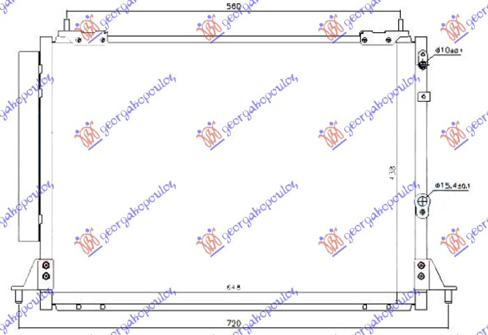 Radiator i kondicionerit (648x438x16) 08-