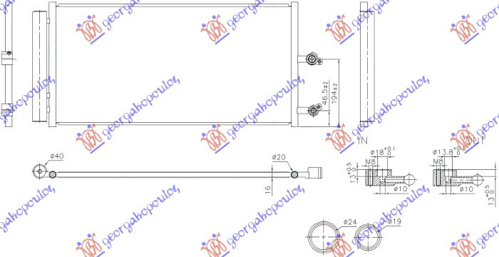 Radiator i kondicionerit 2.0 hibrid benzinë (714x332)