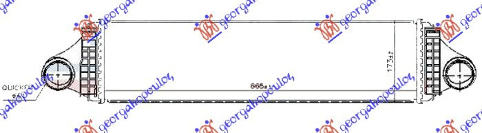 Interkuler 2.0 T2/T3/T4/T5 benzinë - 2.0 D4 dizel (665x173x64)