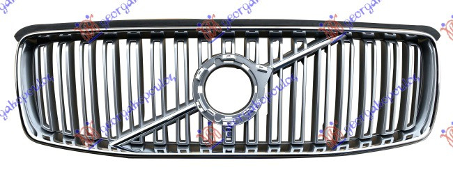 Maskë pvc/grilë e argjendtë komplet/krom