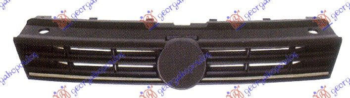 Maskë pvc/grilë me 2 shirita krom