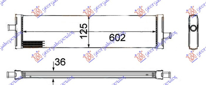 Radiator shtesë për motor 2.0 TFSI hibrid benzinë (500x120x26) (MAHLE BEHR PREMIUM LINE)