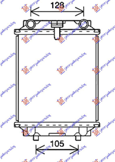 Radiator shtesë për motor 2.0 TFSi benzinë (215x190x26)