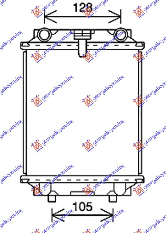Radiator shtesë për motor 2.0 TFSi benzinë (215x190x26)