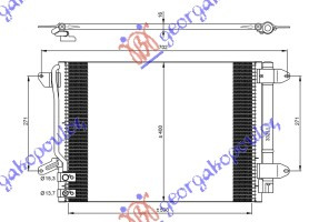 Radiator i kondicionerit benzinë/dizel. (53,5x36,8x16)