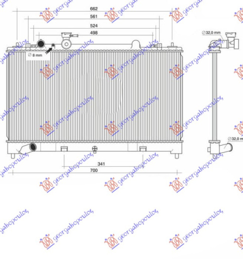 Radiator për motor 2.5 benzinë (marsh manual) (375x753)