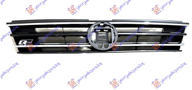 Maskë pvc/grilë (4 shirita krom) (R-LINE)