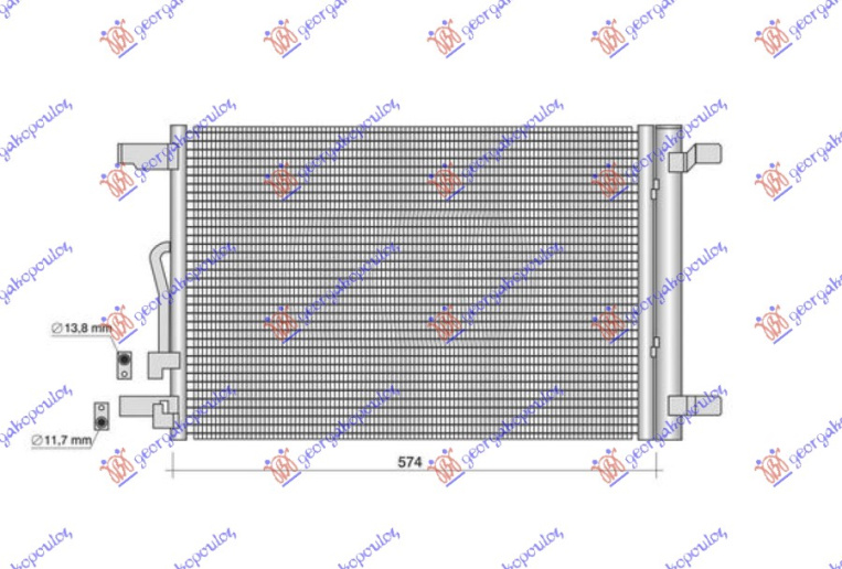 Radiator i kondicionerit 1.4-1.5-2.0 TSI benzinë - 2.0 TDI dizel (576x388)