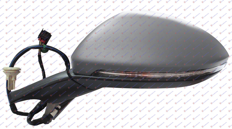 Pasqyrë elektrike me ngrohje (gati për ngjyrosje) (me drita pulsuese) (xham asferik)