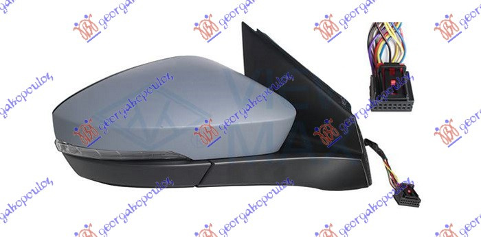 Pasqyrë elektrike me ngrohje (elektrik-me palosje) (gati për ngjyrosje) (memorie) (me drita pulsuese) (14 pinë) (А cilësi) (xham i lakuar)