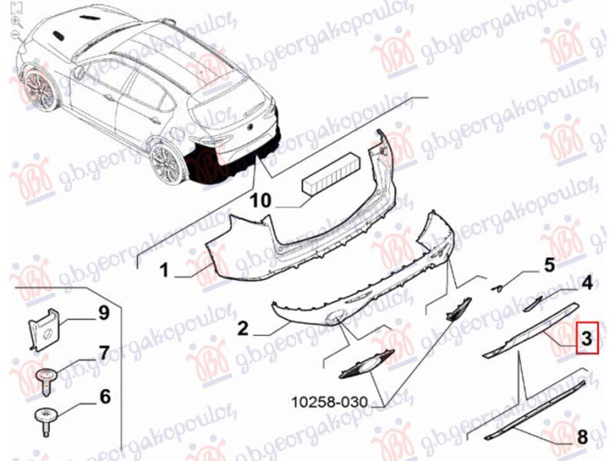 Shirit për parakopin e pasmë poshtë(Origjinal )