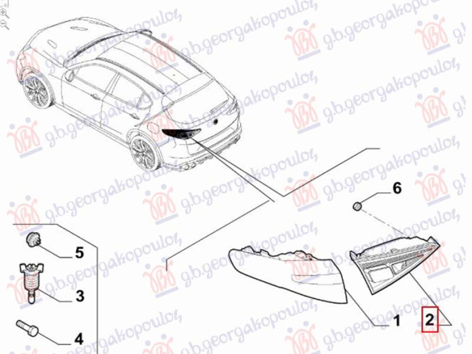 Drita stop e brendshme LED (Origjinal)