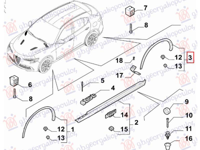 Shirit /unazë i spoilerit të pasmë (Origjinal)