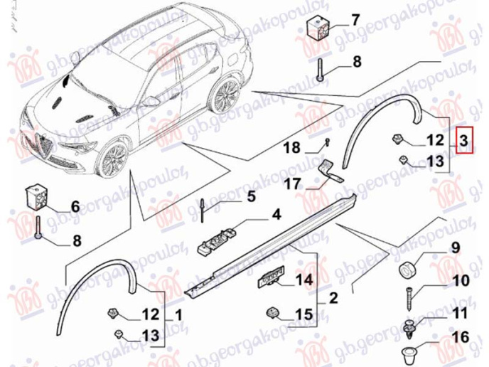 Shirit /unazë i spoilerit të pasmë (Origjinal)