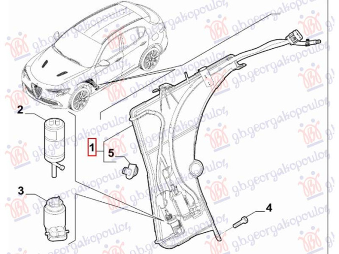 Rezervoar për lëng pastrues xhamash (Origjinal)