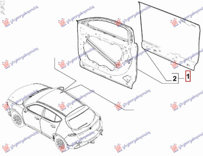 Dera e përparme (Origjinal)