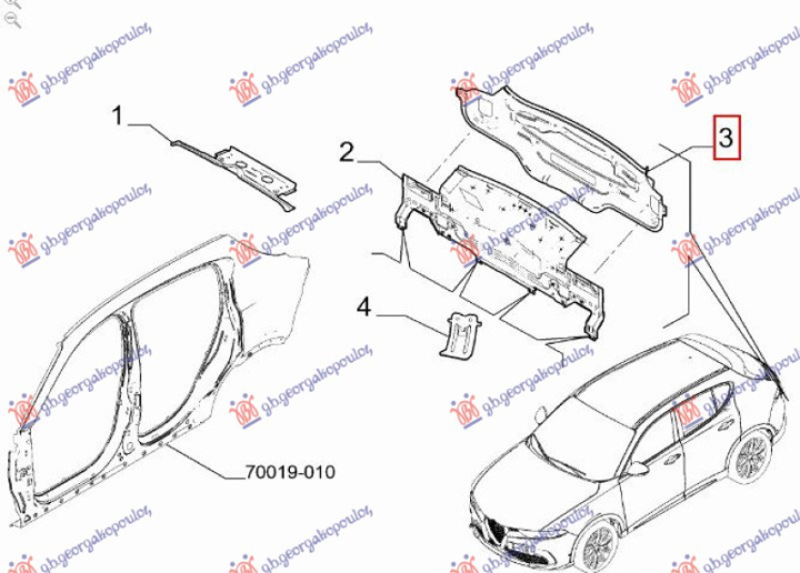 Paneli i pasëm/llamarinë e përparme (Origjinale)