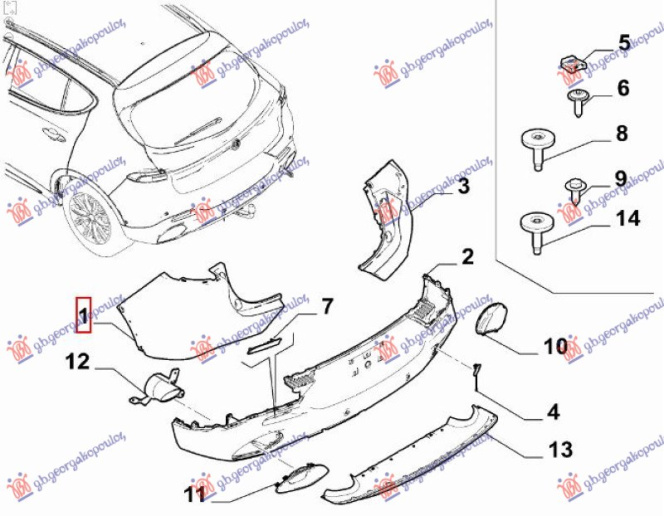 Parakolp këndor i pasëm (Оrigjinal)