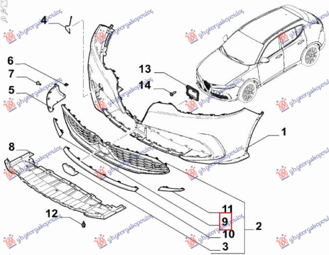 Shirit Parakolpi i përparëm ana e poshtme (Origjinal)