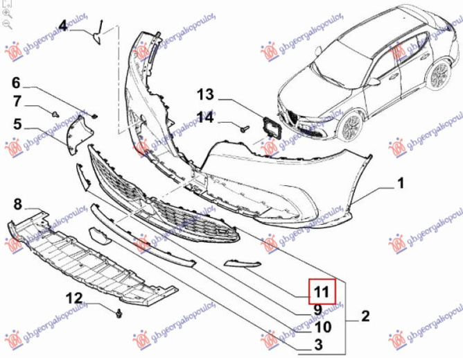 Shirit Parakolpi i përparëm ana e poshtme (Origjinal)