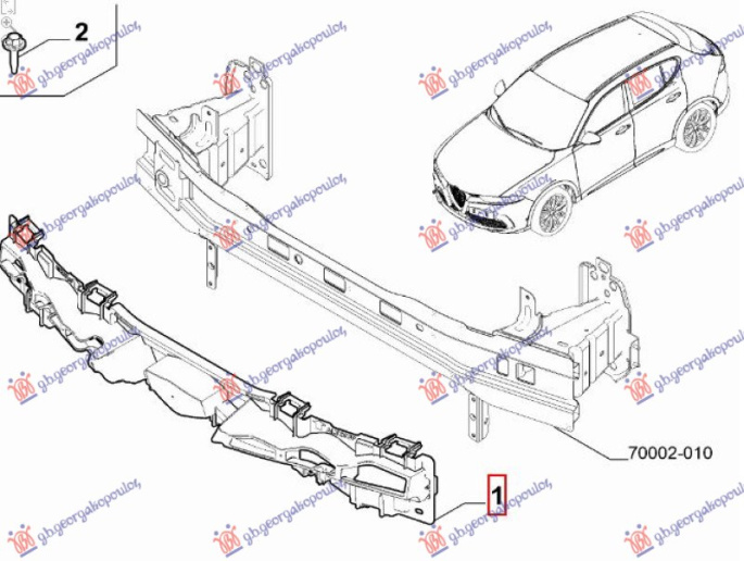 Absorbues në parakolpin e përparmë (Origjinal)