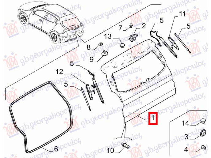 Derë bagazhi 5-tat (Origjinal)