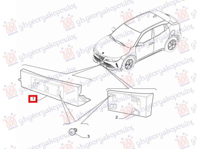 Mbajtës i përparëm për targa (Origjinal)