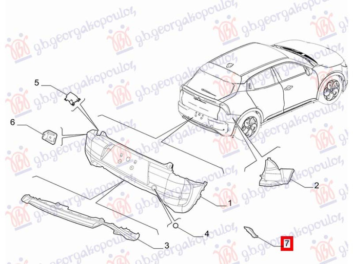 Reflektori/reflektori i parakolpit të pasmë (Origjinal)