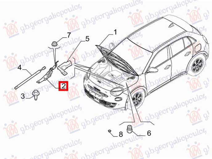 Mbajtës për kofano (Origjinal)