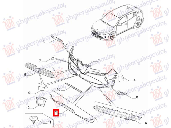Spoiler për parakolpin e përparëm (Origjinal)