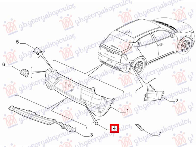 Kapak për çengel parakolpin e pasëm (Origjinal)
