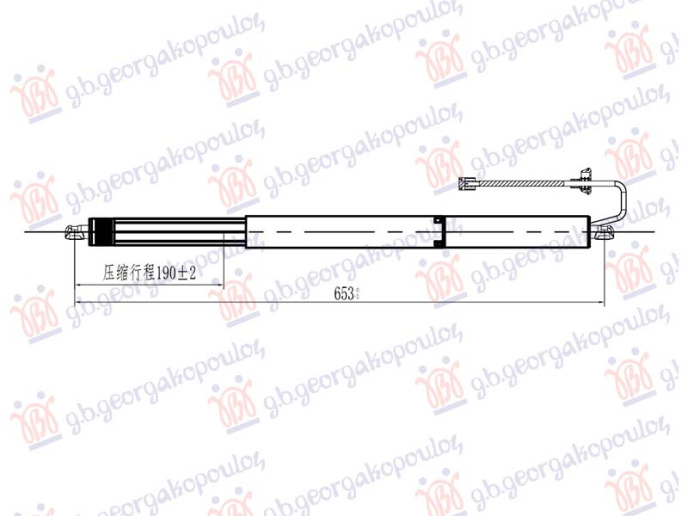 Amortizues (një) për derën e bagazhit elektrik
